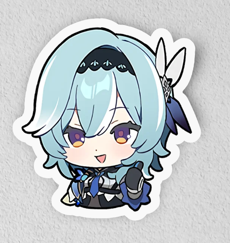 Genshin Impact Die Cut Vinyl Stickers Chibi Eula 3 Ebay