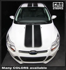 Ford Focus 2011-2014 Pre-cut Over-The-Top Double Stripes Decals (Choose Color)