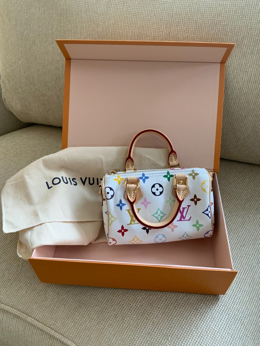 Louis Vuitton x Takashi Murakami Nano Speedy with dustbag, box and
