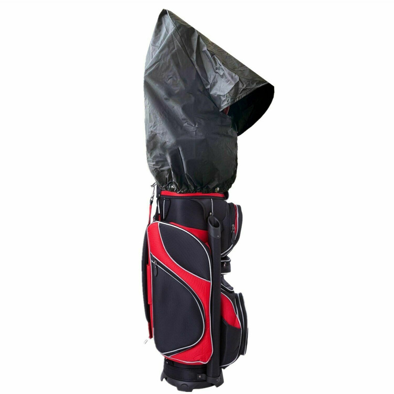 Golf Bag Rain Hood Cover Large Black Waterproof Foldable Cover Dry Top