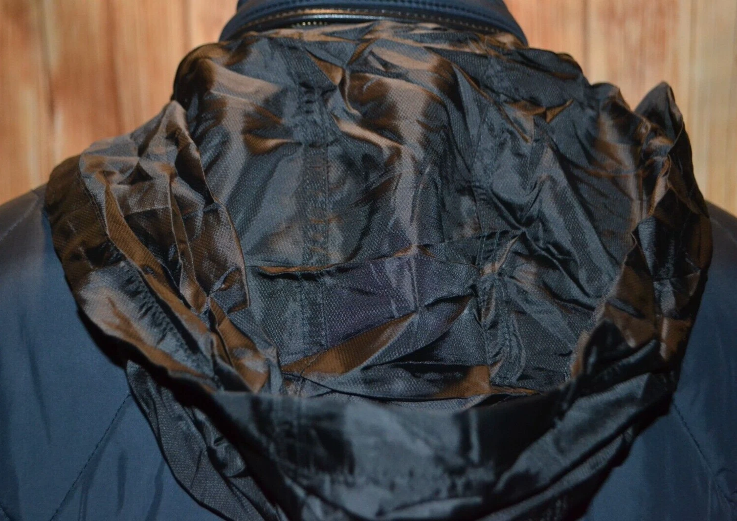 Giacca Coach donna nera trapuntata full zip con cappuccio taglia L