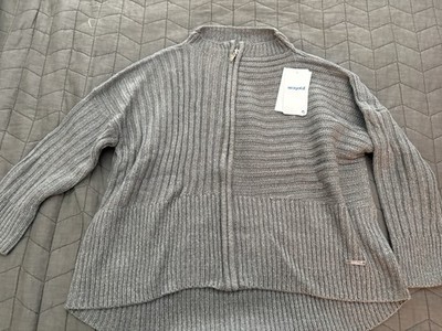 Mayoral Chic Girls Zip Up Gray Sweater Size 10 140cm Long Sleeve