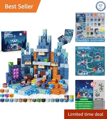 100 PCS Magnetic Building Blocks Set - Safe STEM Toys for Creative Kids Ages 3+