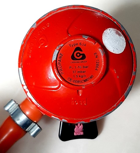 Propane Gas Regulator Type 634 Tap Valve Cavagna 1-16 Bar 37mbar 1.5 kg/h 