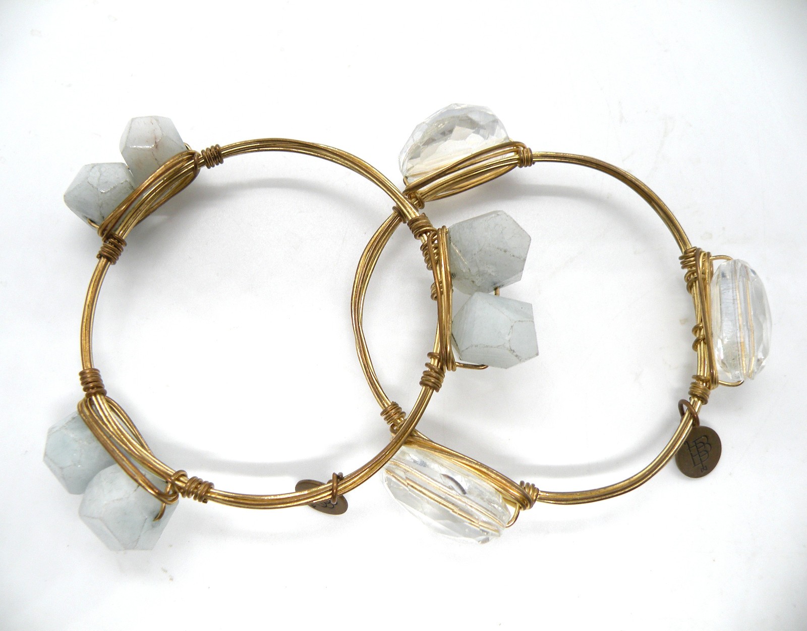 2X Bourbon Bowties Signed Crystal Wired Jewelry G… - image 2