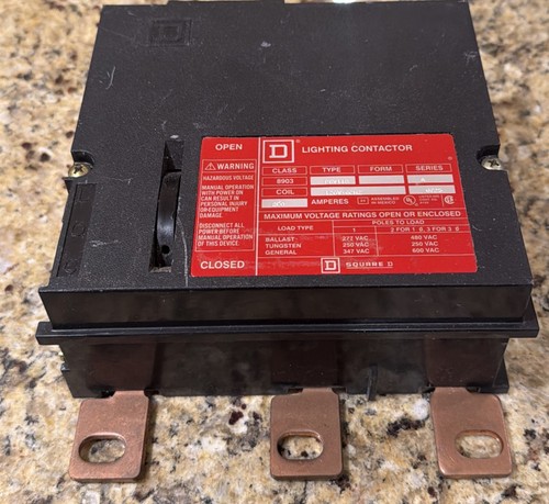 Square D 8903-PBV11B 200A AC Lighting Contactor Panel Mount 200 Amp 120/208 Coil