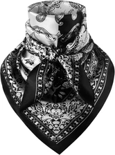 Wild Rag Cowboy Bandana Scarves for Men 35 Inch Large Neckerchief Silk Feel