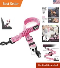 Adjustable Car Safety Seatbelt for Dogs - Elastic Bungee  Quick Release