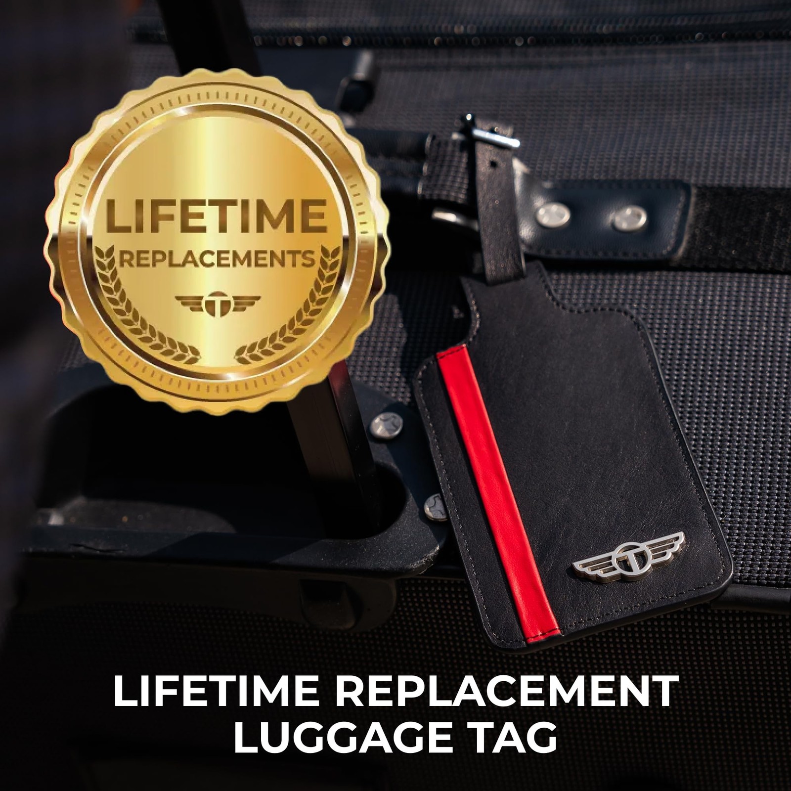 Genuine Leather Luggage Tag with Privacy Flap Set for Men Women Travel Easy w...