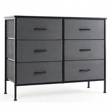 OLIXIS 6 Drawers Dresser For Bedroom, Small Chest Tower, Storage-Zenga