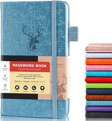 Password Book with Alphabetical Tabs for Seniors, A6 Pocket Size | Extra Space t