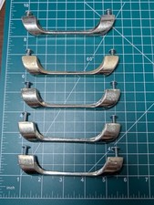 Lot of 5 Vintage Chrome Drawer Cabinet Pulls Handles Retro MCM Art Deco 4.75"