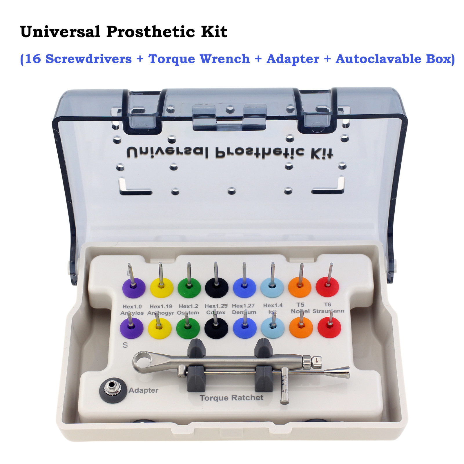 Universal Implant Prosthetic Kit Screwdriver Hex Driver Hand Torque Wrench Astra