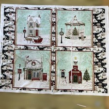 Christmas Panel Print Fabric 100 80cm
