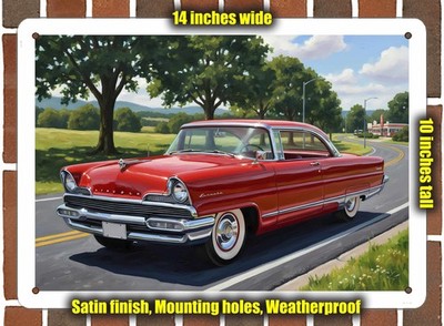 Metal Sign - 1956 Lincoln Premiere Oil Painting - 14x10