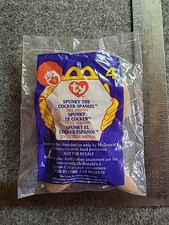 McDonald's Happy Meal TY Beanie Baby Spunky The Cocker Spaniel 4 New In Package