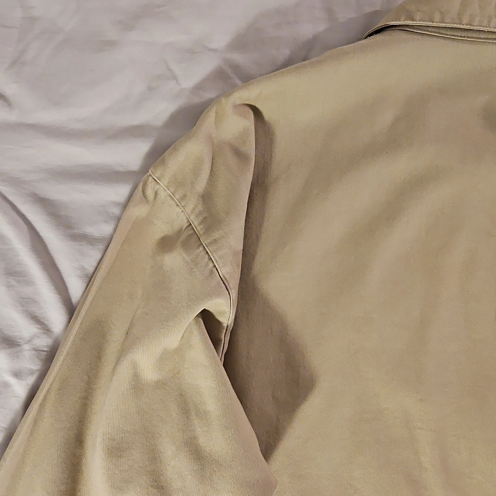 Vintage Y2k Skate Wear Matix Men's Beige Flannel Lined Jacket Twill Cotton L image 12
