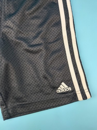 Adidas Active Athletic Basketball Shorts Boys Size 6 Husky Black White VG - Picture 4 of 9