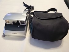 Polaroid One 600 Ultra Classic Instant Film Camera - Silver - Untested with CASE