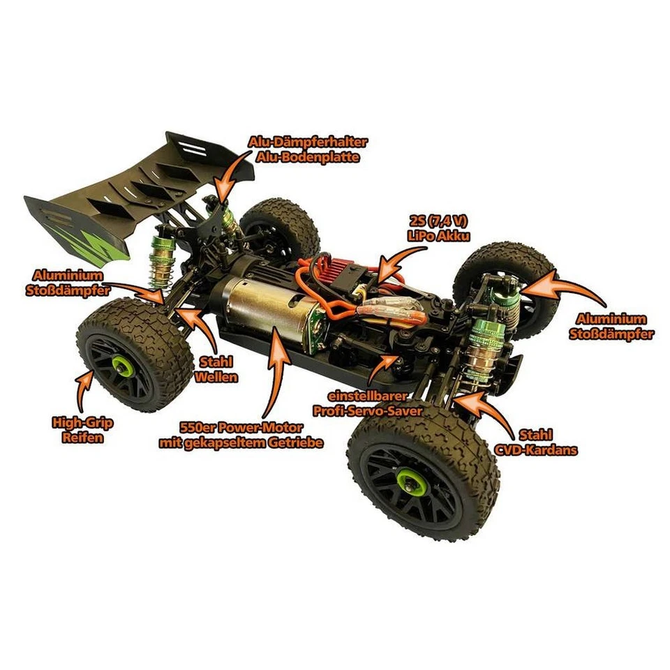 DF-Models 3124 B-06-Evolution Buggy 1:14 RTR 2,4GHz Akku + Lader => max. 60 km/h - Bild 3 von 4