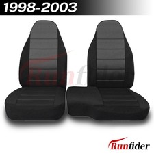 Seat Cover Fit For Ford Ranger Xlt Front 1998 -2003 Without Console Cover Black