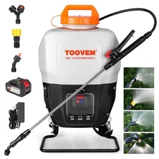 Toovem 4 Gallon Battery Powered Backpack Sprayer - Electric Garden Sprayer wi...