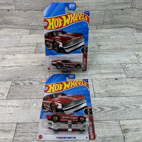 Hot Wheels 2025 Super Treasure Hunt '71 Mustang Funny Car mit Protector BAD HOOK