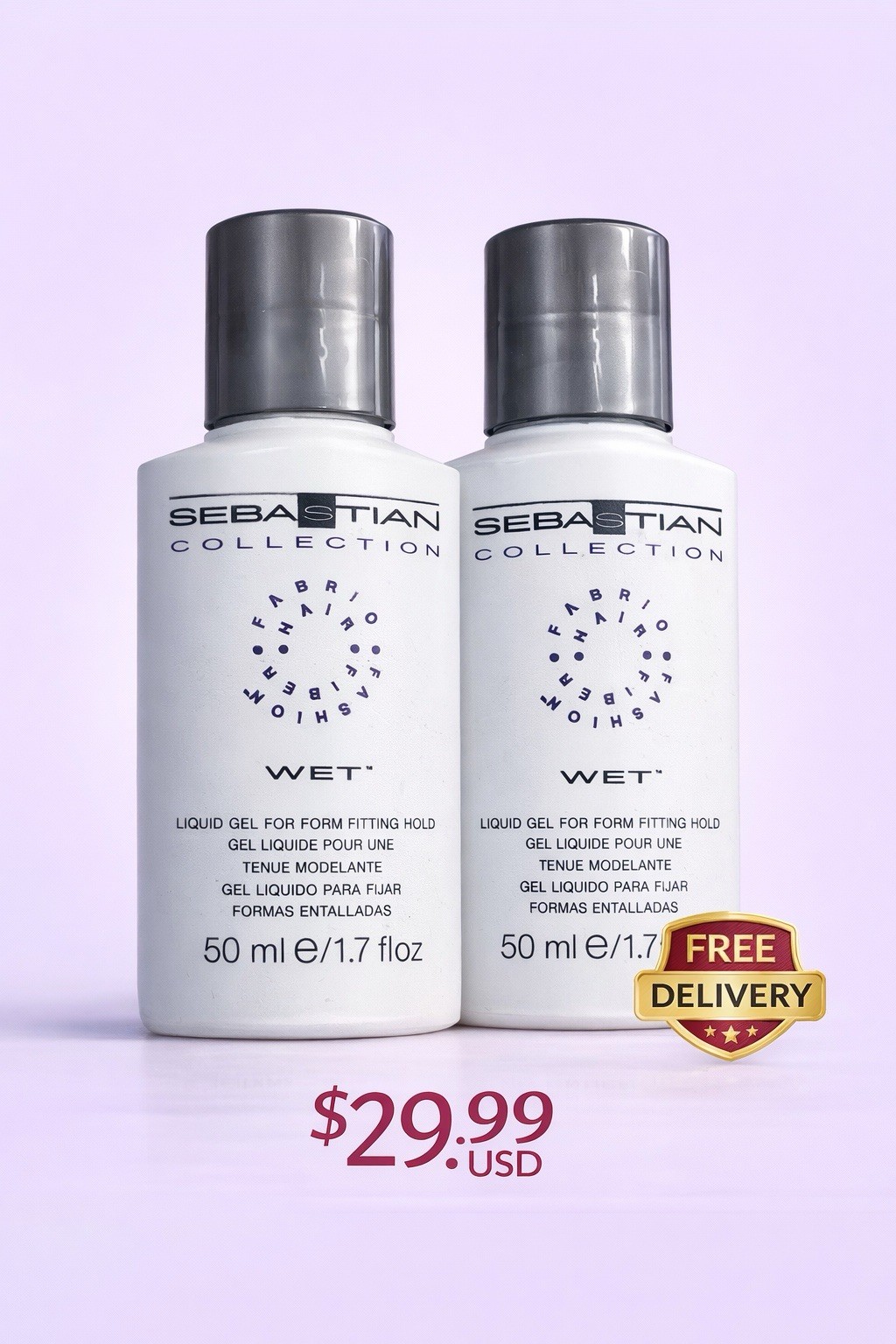 Sebastian Wet Liquid Gel 50ml x2 Professional Mini – FREE DELIVERY