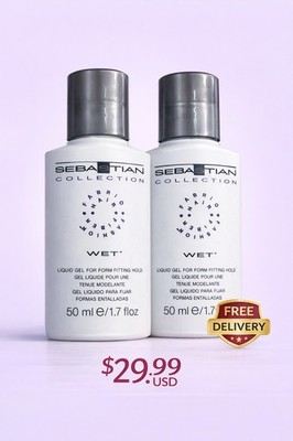 Sebastian Wet Liquid Gel 50ml x2 Professional Mini   FREE DELIVERY