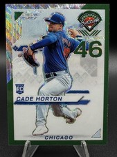 Panini 2025 Prospect CADE HORTON #43 Green Wave Prizm  /75 CHICAGO CUBS