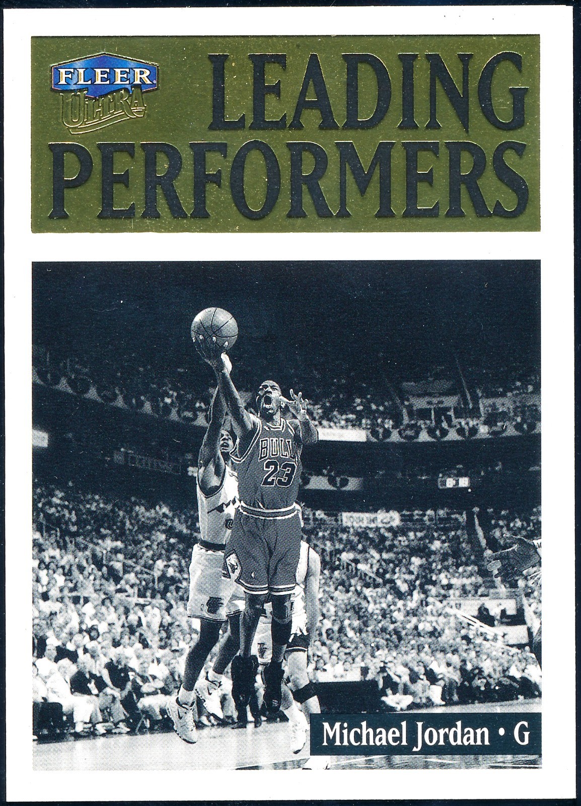 1998-99 FLEER ULTRA MICHAEL JORDAN LEADING PERFORMER BOOKLET INSERT CARD #4
