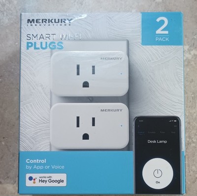 Merkury Innovations Smart Wi-Fi Plug, 2-Pack New In Box