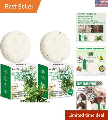 Luxurious Rosemary Shampoo Bar Duo for All Hair Types - Strengthening Formula