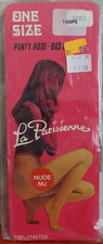 Vintage Pantyhose La Parisienne All Sheer Color Taupe One Size BFRIP3