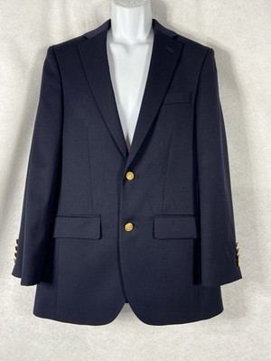 Saddlebred Jacket Men s 36R Navy Sport Coat Wool Blend Blazer