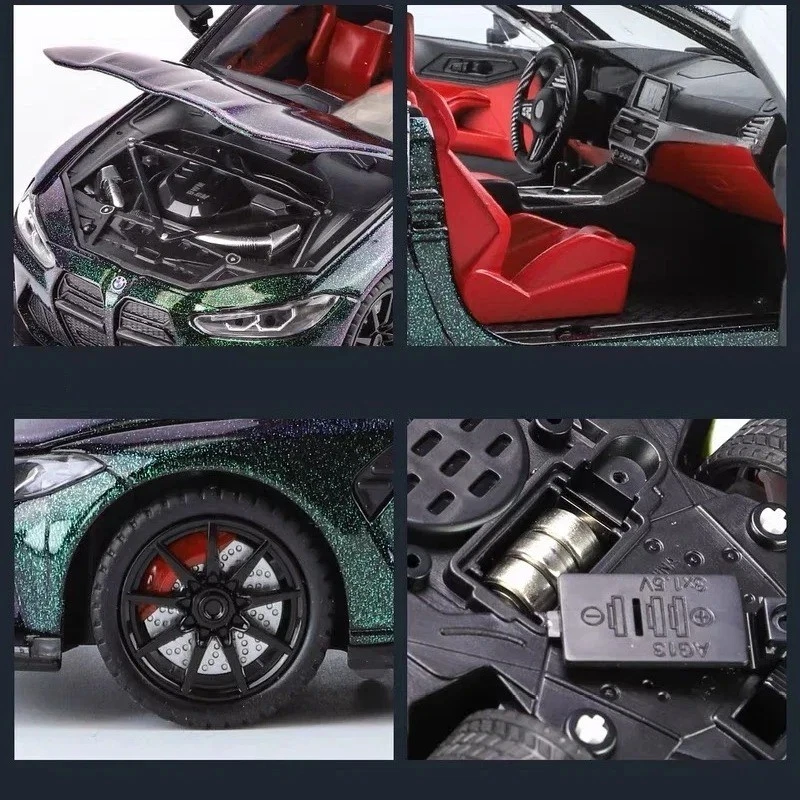 1:24 BMW M4 G82 Coupe Sports Car Diecast Metal Model Collectable Toy Gift NEW - Image 3 of 4