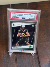 2020 PANINI CHRONICLES DRAFT PICKS PHOENIX #5 JUSTIN HERBERT RC PSA 10