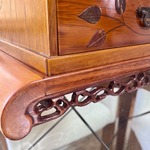 Vintage Japanese Wood Tansu Jewelry Chest w/16"Hand-Carved Bonsai Stand Heirloom - Picture 22 of 24