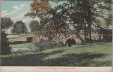 Winter Street Bridge Framingham Massachusetts MA Stone Arch 1910s Postcard