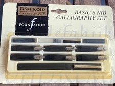 Osmiroid Calligraphy Set   Basic 6 Nib Fountain Pen Kit - Made in England