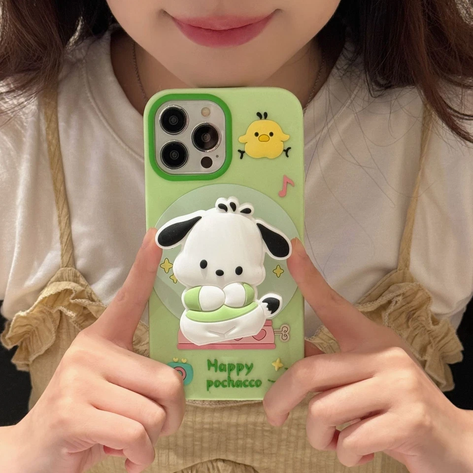 Linda funda de teléfono 3D de dibujos animados animes anti-caída para iPhone 16 15 14 13 12 Pro Max Foto 2 de 4