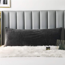 Velvet Body Pillow Cover/Case with Hidden Zipper, Zippered Body Pillowcase Char