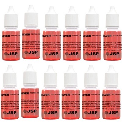 12 Bottles Silver Test Acid Testing Sterling Jewelry Solution Metal Tester