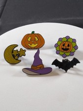 5 Enamel Halloween Pins Very Collectable