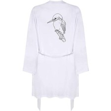 'Perched Kingfisher' Adult Dressing Robe / Gown RO028638 