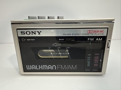 Sony Walkman WM-F10II FM/AM Cassette Player Metal Body Dolby NR Powers On