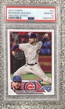PSA 10 RARE Brandon Hughes 2023 Topps #97 Vintage Stock SN Chicago Cubs #/99
