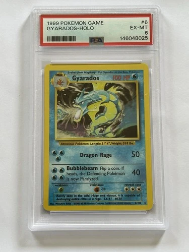 1999 Pokemon Game Gyarados-Holo 6/102 PSA 6 New Grade