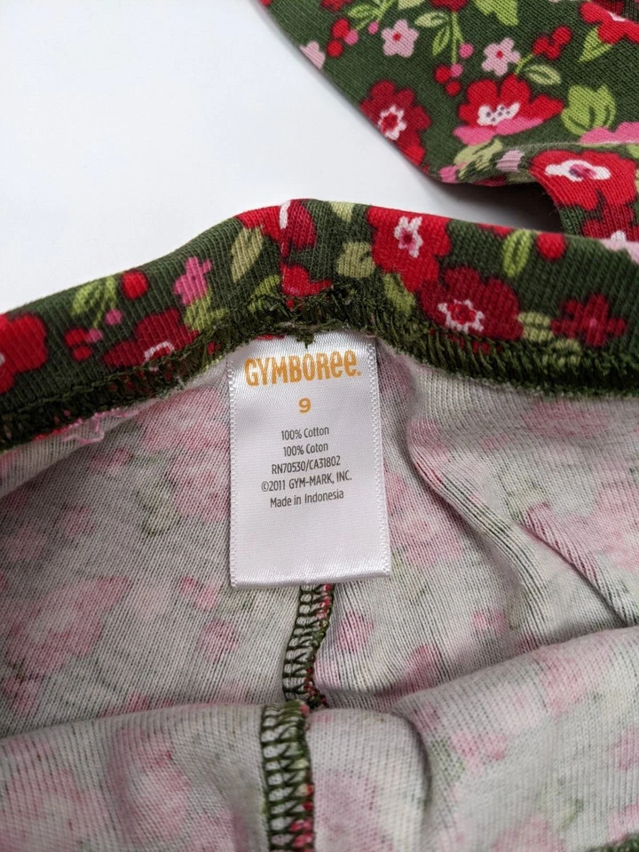 Gymboree COZY OWL Sz 9 Girls Stripe Sweater Dress Flower Leggings Set 2012 EUC - Image 4 of 4