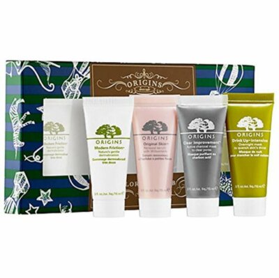 ORIGINS CULT FAVES  FOUR TRAVEL SIZE EXPLORER'S CLUB  SKIN PRODUCTS -NEW IN BOX